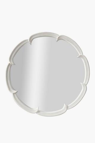 Wooden Scallop Mirror