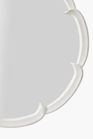 Wooden Scallop Mirror