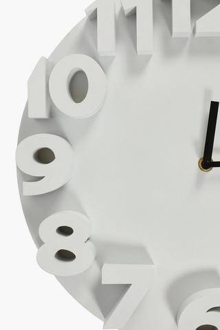 3d Numbers Wood Clock