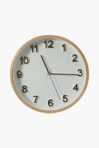 Wood Border Wall Clock