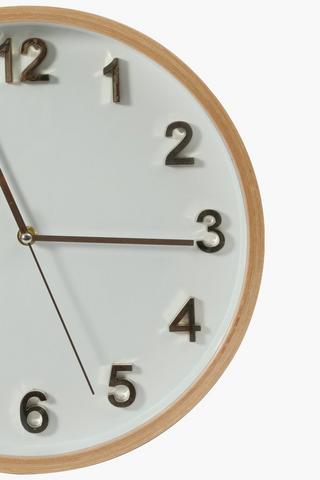 Wood Border Wall Clock