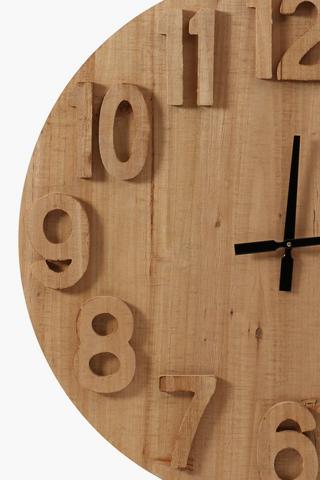 Washed Light Wood Clock