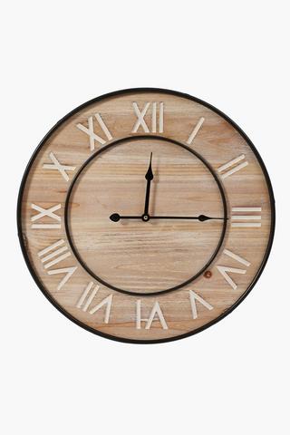 Industrial Wooden Clock