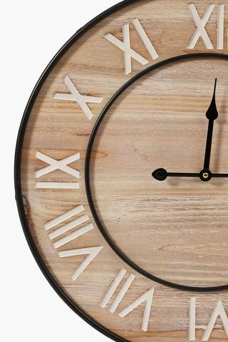 Industrial Wooden Clock