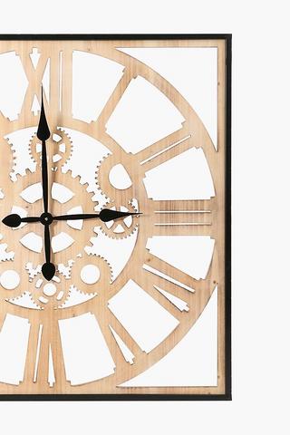 Industrial Wooden Clock