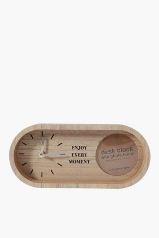 Wooden Frame Desk Clock