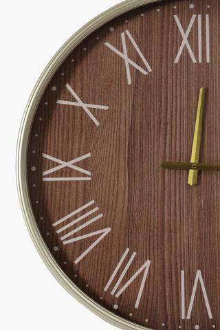 Vintage Wood Wall Clock, 60cm
