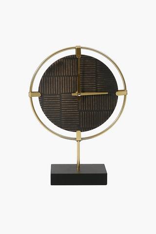 Rustic Clock On Plinth