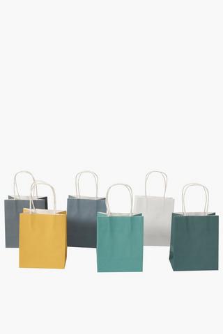 6 Pack Plain Gift Bags Small