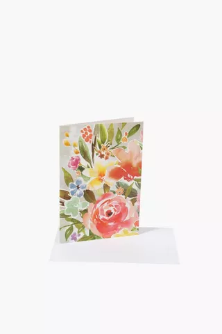Cherry Floral Gift Card A5