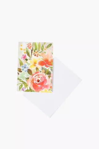 Cherry Floral Gift Card A5