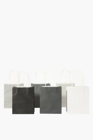 6 Pack Plain Gift Bags Medium