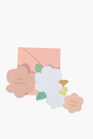 Laser Cut Flower Gift Card