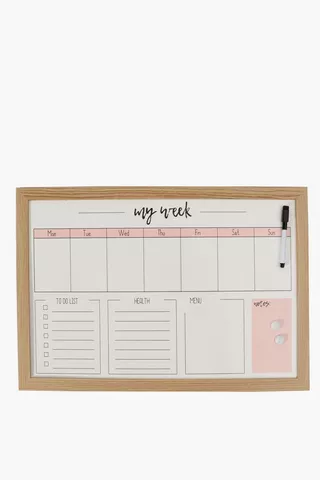Magnetic Weekly Planner With Marker, A2
