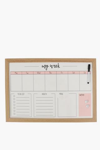 Magnetic Weekly Planner With Marker, A2