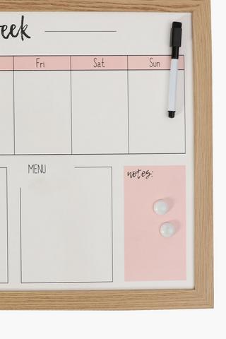 Magnetic Weekly Planner With Marker, A2