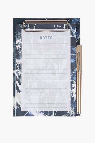 Botanical Clipboard With Pen A5