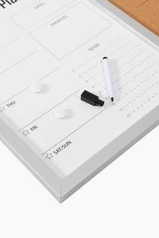 Magnetic Weekly Planner Cork Board A2