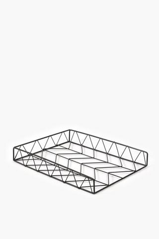 Metal Geometric Paper Tray