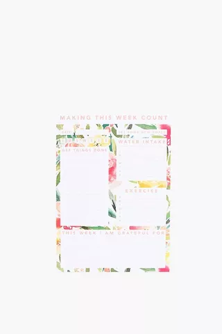 Cherry Floral Healthy Habits Weekly Planner A5
