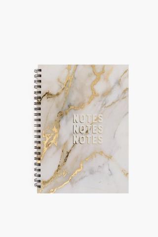 Marble Spiral Hardcover Notebook A4