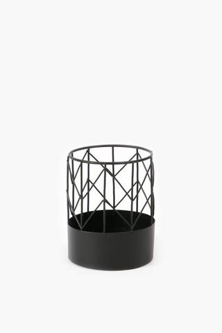 Metal Geometric Pen Holder