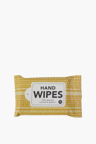 Sanitising Hand And Surface Wipes Geometric, 10 Pack