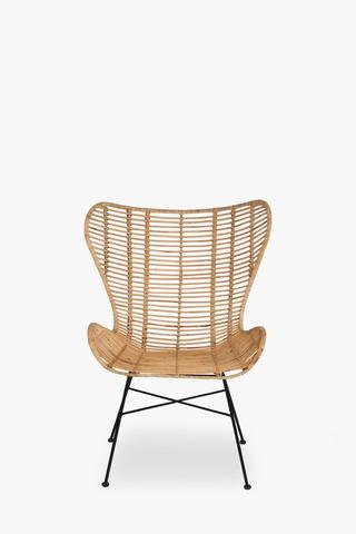 Rattan Wingback Chair
