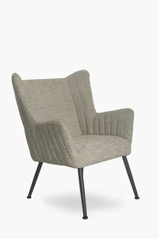 Ribbed Wingback Chenille Chair