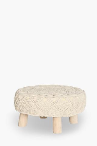 Macrame Stool, Large