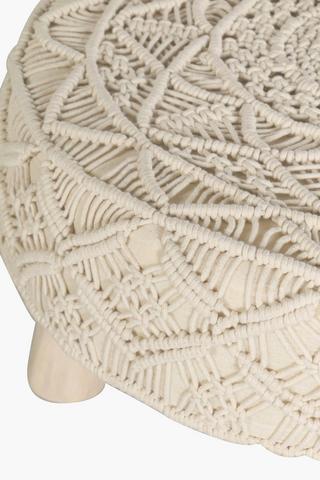 Macrame Stool, Large