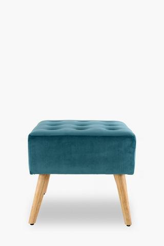 Square Velvet Stool