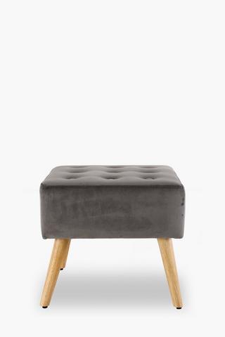 Square Velvet Stool
