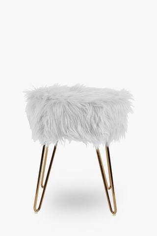 Atomic Faux Fur Stool
