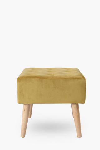Square Velvet Stool