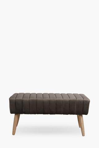 Regency Velvet Ribbed Bench