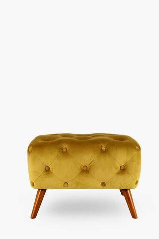 Velvet Deep Button Stool