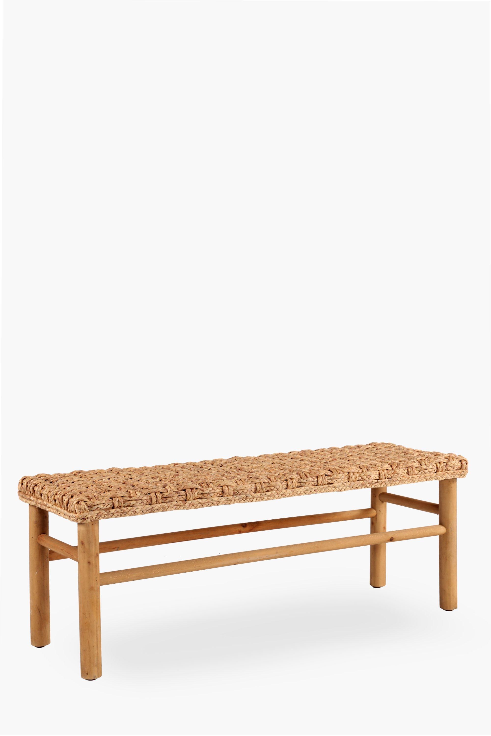 Rattan store woven bench