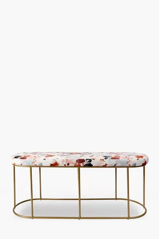 Oval Floral Bench