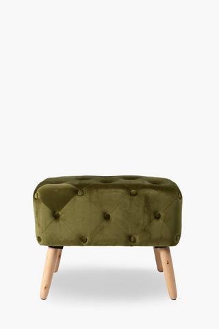 Velvet Deep Button Stool
