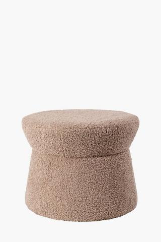 Faux Fur Ottoman