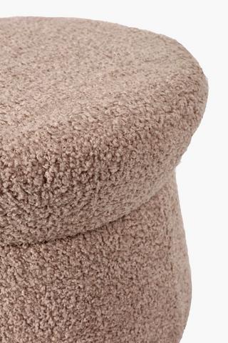 Faux Fur Ottoman