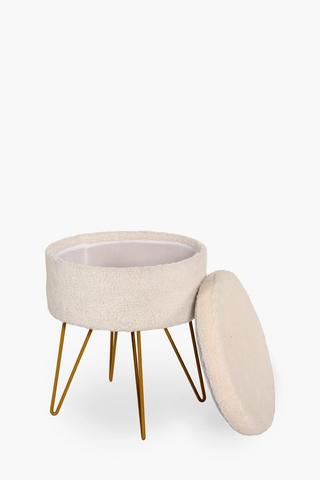 Faux Fur Stool