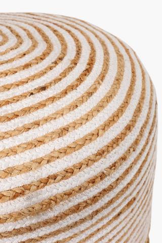 Round Braided Jute Pouffe