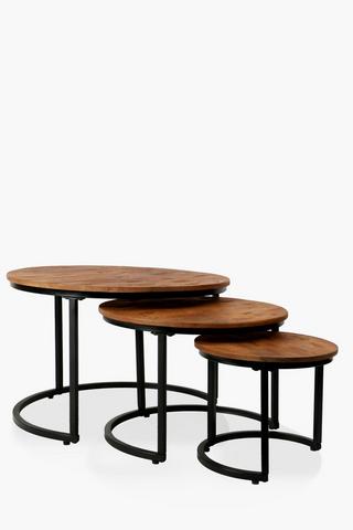 Rustic Nested Coffee Table Set