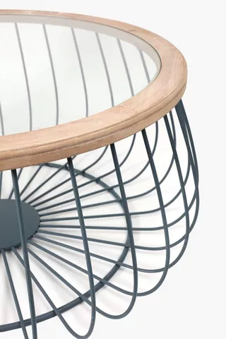 Wire Drum Coffee Table 
