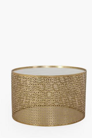 Metallic Drum Coffee Table