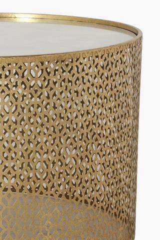 Metallic Drum Coffee Table