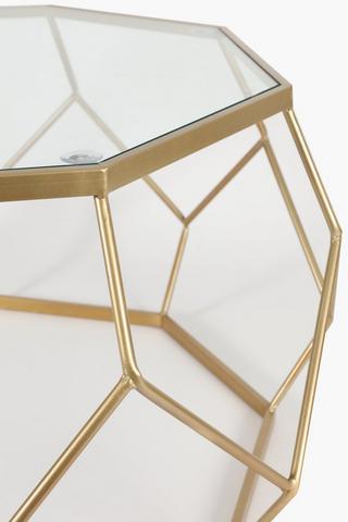 Metallic Geometric Wire Coffee Table