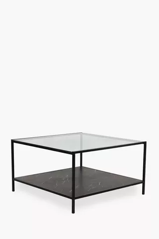 Glass And Melamine Coffee Table